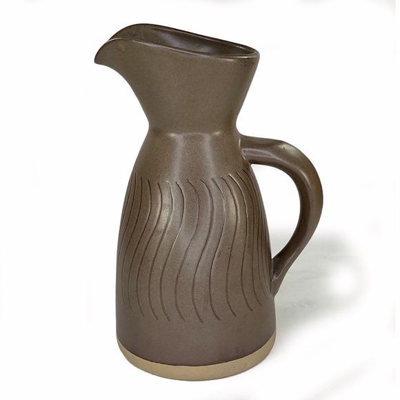 Marshall Studios Gordon Martz 1960s Indiana Stoneware Flowing Lines Pitcher - Picture 1 of 6